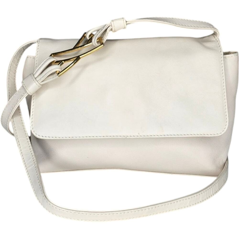 Paloma Picasso Vintage White‎ Leather Small Crossbody